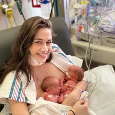 Wesley Koy Stocklin and Maisy Hoanne Stocklin  at their one week